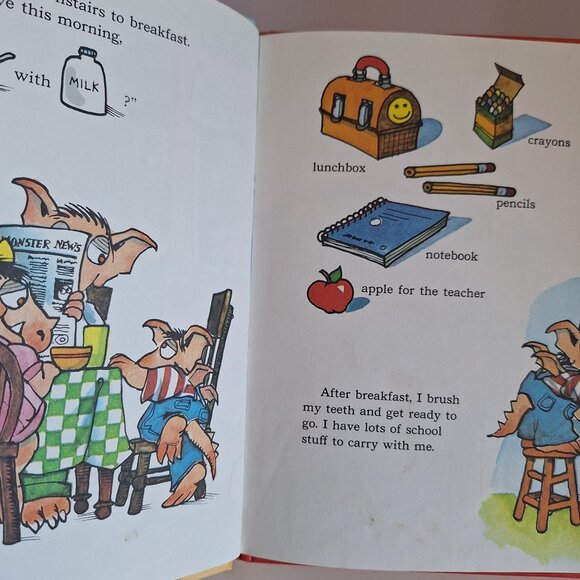 Mercer Mayers Little Monster At School Critters Hardcover Book 1978 Merrigold - Picture 7 of 11